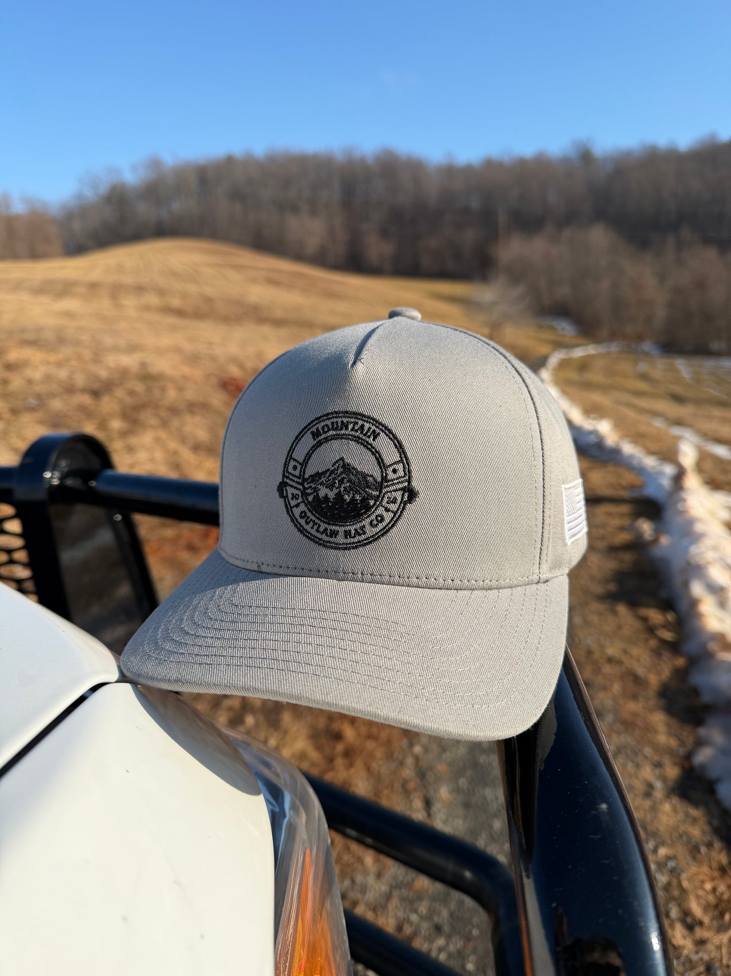 Gray 5 panel Cotton/poly SnapBack