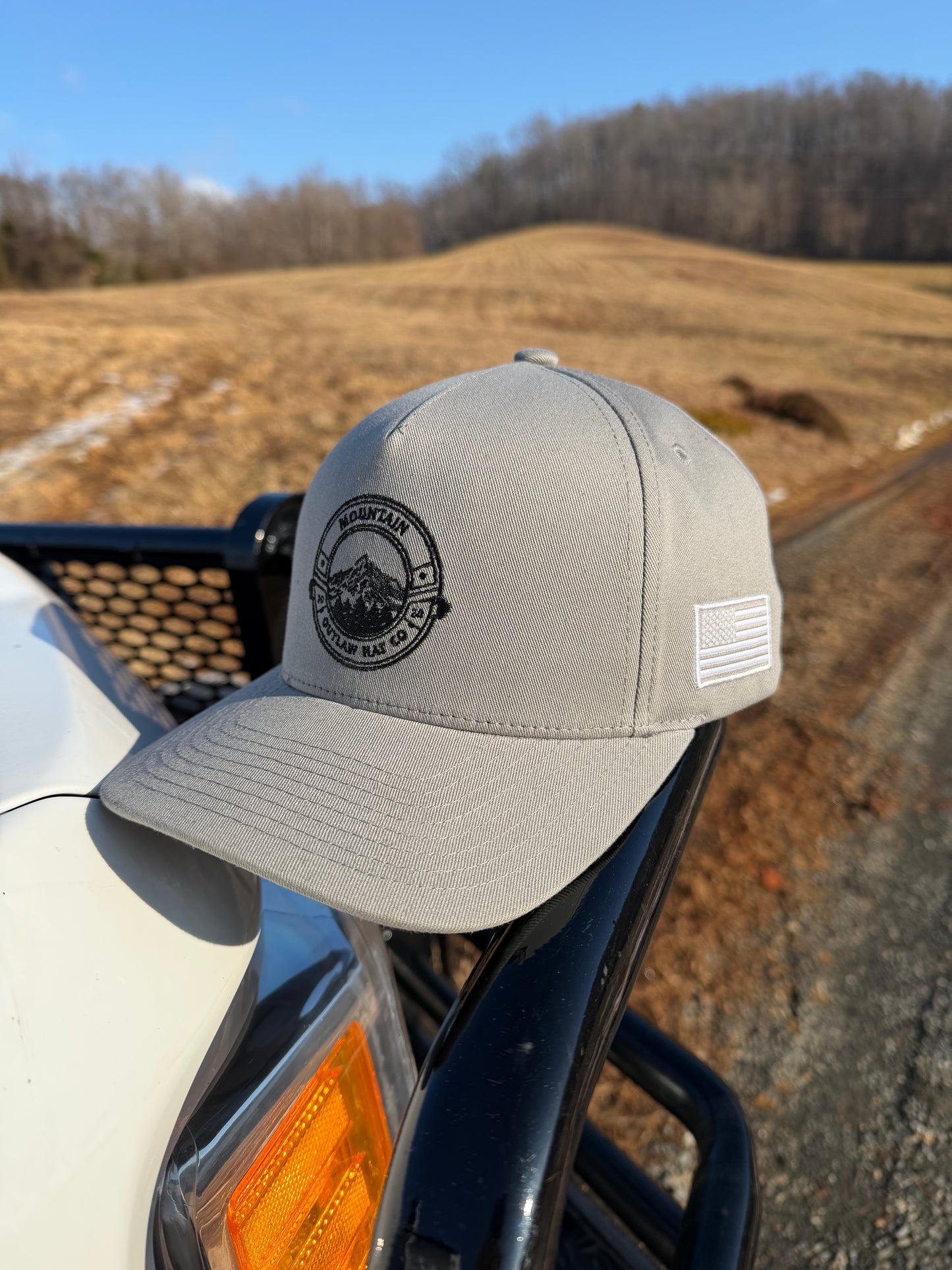 Gray 5 panel Cotton/poly SnapBack